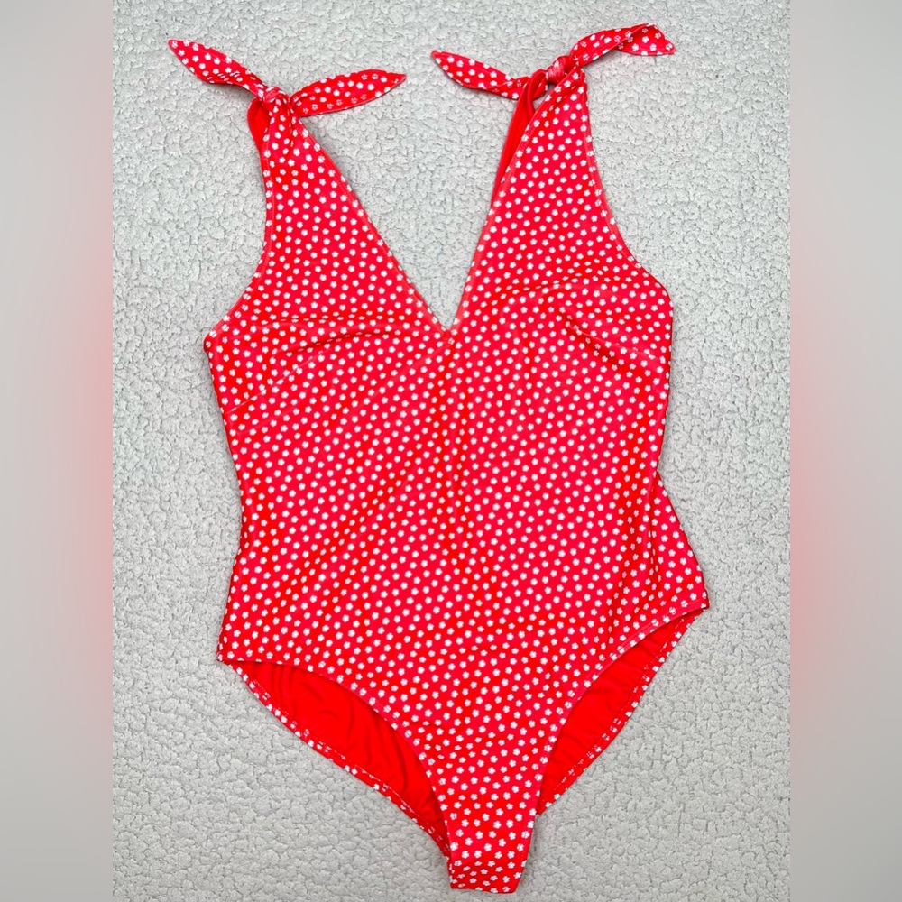 Daughters of Summer Swim Sienna Deep-V Tie Shoulder One Piece Swimsuit